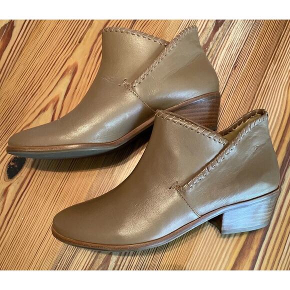 Jack Rogers Shoes - Jack Rogers Boot Women’s 7 Sadie Ankle Booties Oak Fall Western Cowgirl Festival